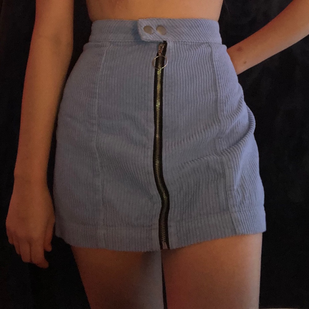 Blue Pacsun Zipper Skirt
